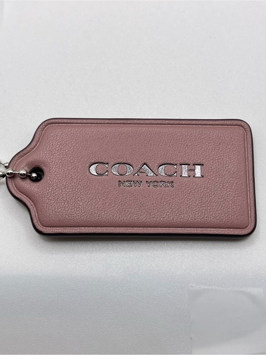 Coach Handbags - Coach Mauve/Rose Leather Hang Tag Keychain